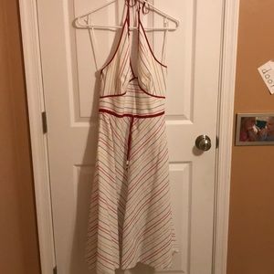 🎉V neck spaghetti strap around neck dress